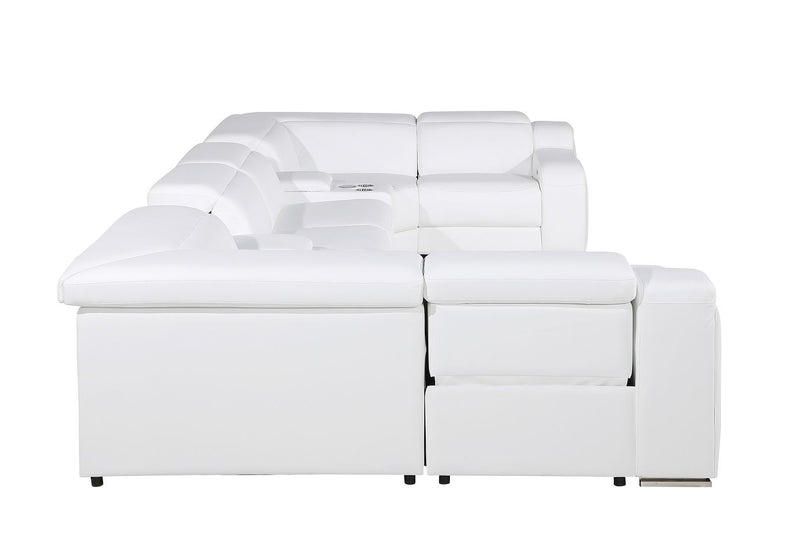 1116 - 8-Piece U-Shaped Sectional Sofa In With 4 Power Recliners & Power Headrest