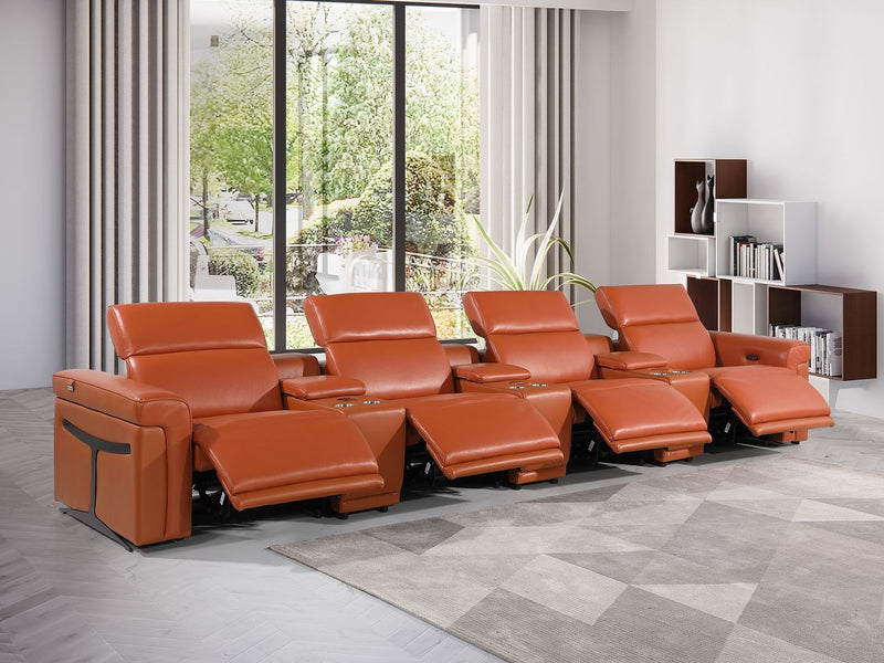 1126 - 7-Piece Modular Power Reclining Sofa In With 4 Power Recliners & Power Headrests