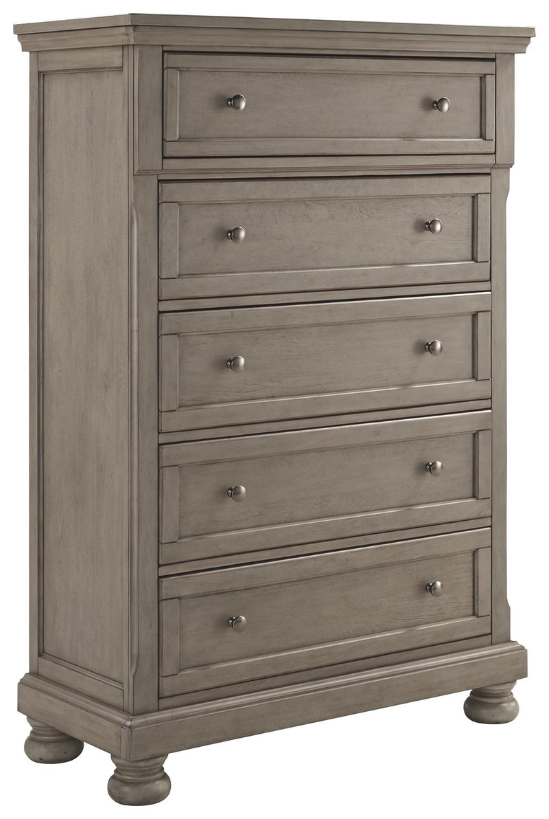 Lettner - Five Drawer Chest - 2-handles - Light Gray - R&R Furniture Gallery (Fountain Valley, CA)