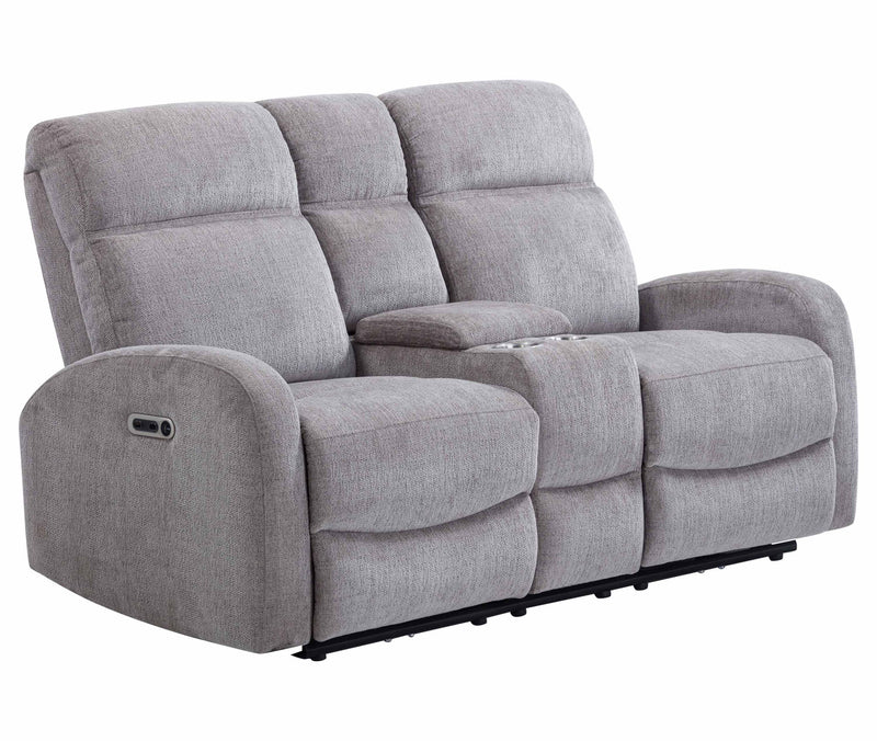 Tuscany - Power Reclining Console Loveseat - Whiskers Nature - R&R Furniture Gallery (Fountain Valley, CA)