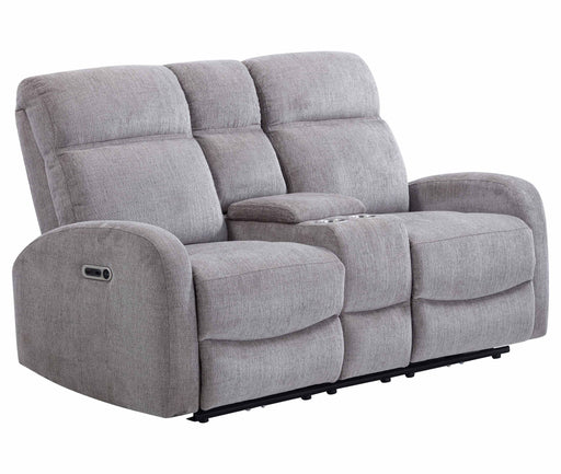 Tuscany - Power Reclining Console Loveseat - Whiskers Nature - R&R Furniture Gallery (Fountain Valley, CA)
