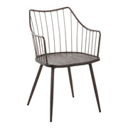 Lumi Source Dakota Winston 5-piece contemporary dining set with black and brown finishes, includes table and four matching chairs.