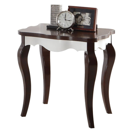 Mathias - End Table - White & Walnut - R&R Furniture Gallery (Fountain Valley, CA)