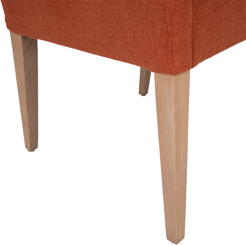 Elvie - Dining Chair - Burnt Terracota And Natural