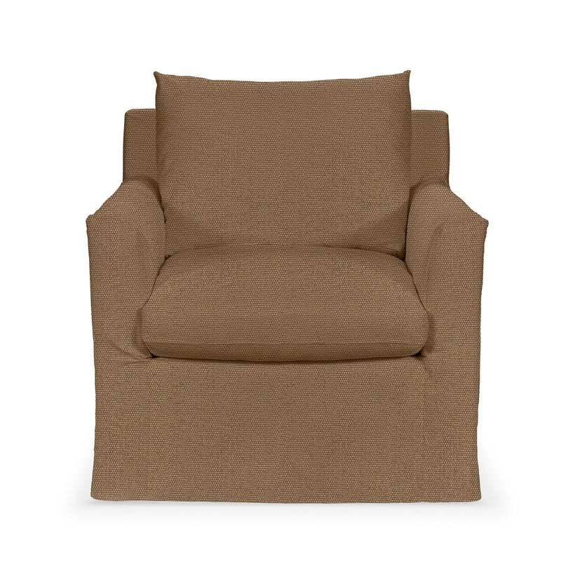 Classic Home Cassiano swivel chair with cushioned seat and backrest, featuring a modern design and wooden base.