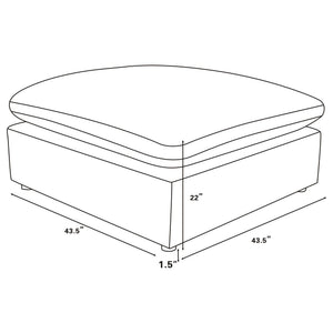 Segoura - 6 Piece Upholstered Modular Sectional With Ottoman - Ivory