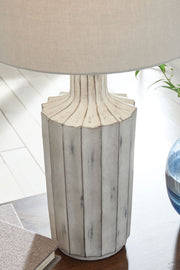Imre - Poly Table Lamp - Distressed Brown - R&R Furniture Gallery (Fountain Valley, CA)