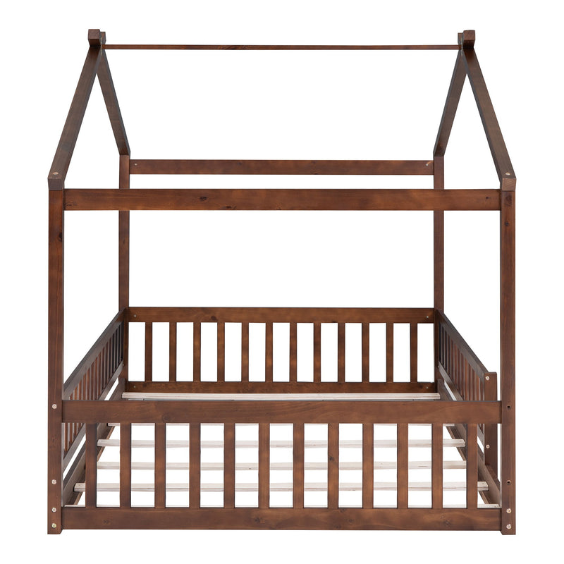 Bed House Bed Frame With Fence - R&R Furniture Gallery (Fountain Valley, CA)