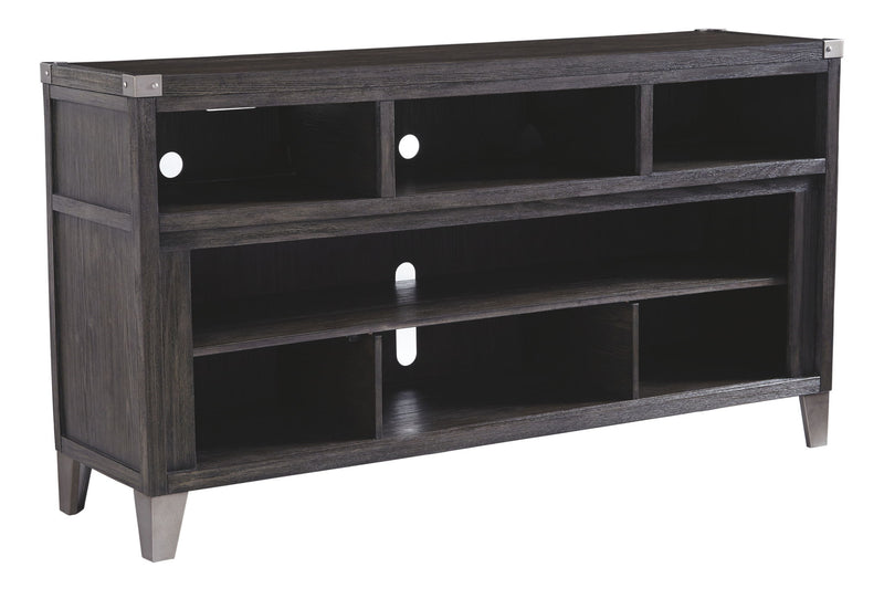 Todoe - LG TV Stand w/Fireplace Option - Gray - R&R Furniture Gallery (Fountain Valley, CA)
