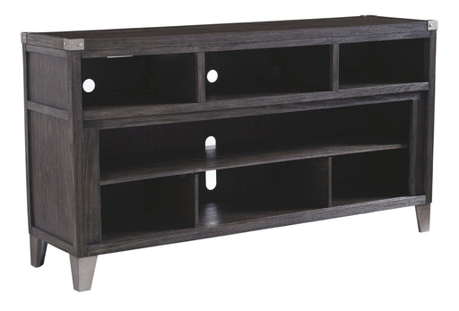 Todoe - LG TV Stand w/Fireplace Option - Gray - R&R Furniture Gallery (Fountain Valley, CA)