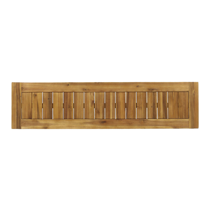 Noble House Nestor bench with wooden seat and metal frame, ideal for entryways or living rooms, in a modern design.