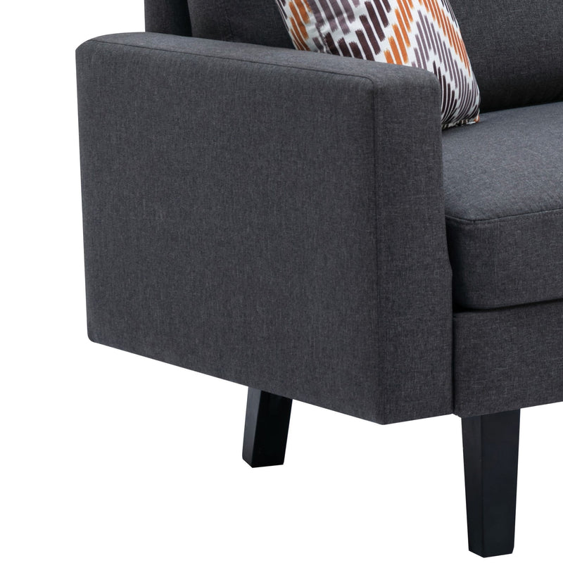 Bahamas - Minimalistic Sofa With 2 Throw Pillows - R&R Furniture Gallery (Fountain Valley, CA)