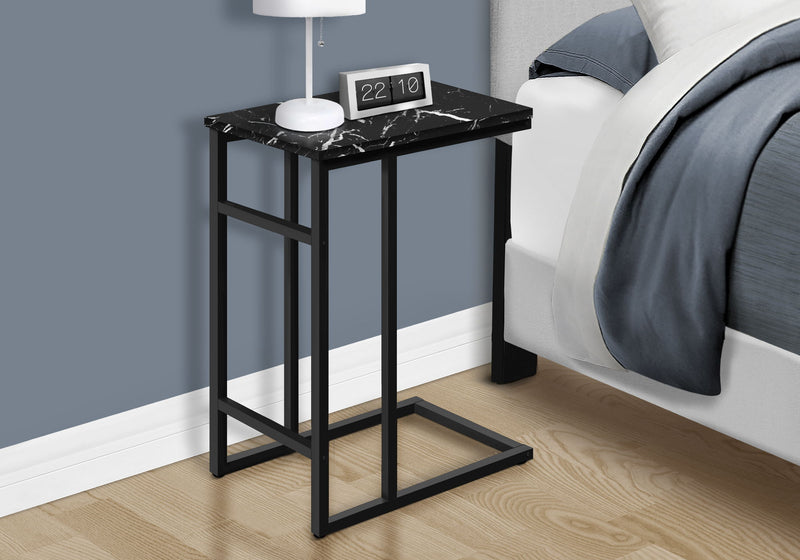 Accent Table, C - Shaped, Modern Design - Black - R&R Furniture Gallery (Fountain Valley, CA)