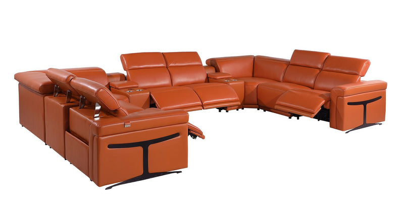 1126 - 10-Piece U-Shaped Sectional Sofa In With 4 Power Recliners & Power Headrests