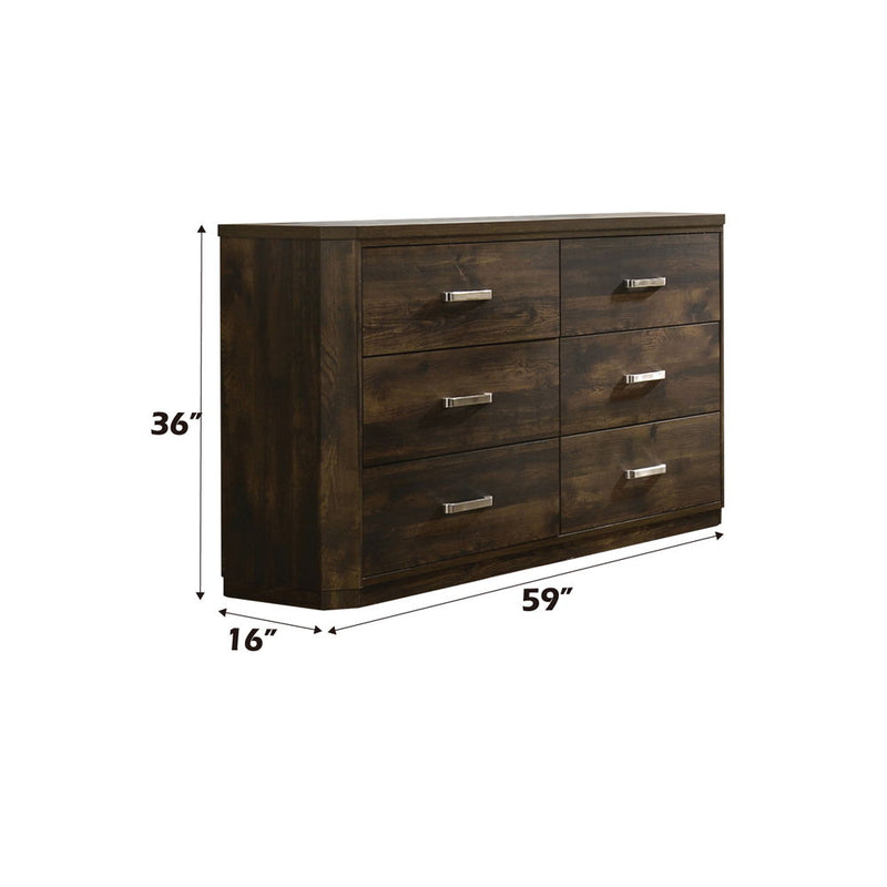Elettra - Dresser - Rustic Walnut - R&R Furniture Gallery (Fountain Valley, CA)