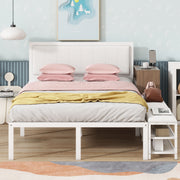 Platform Bed With 2 Tier Storage Shelves, Storage Cabinet - R&R Furniture Gallery (Fountain Valley, CA)