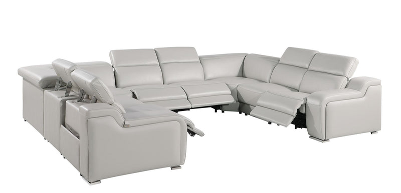 1116 - 8-Piece U-Shaped Sectional Sofa In With 4 Power Recliners & Power Headrests