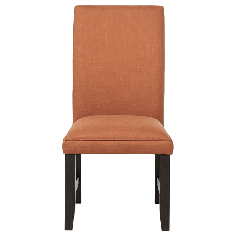Ramsey Fabric Upholstered Parson Dining Side Chair Salmon Orange