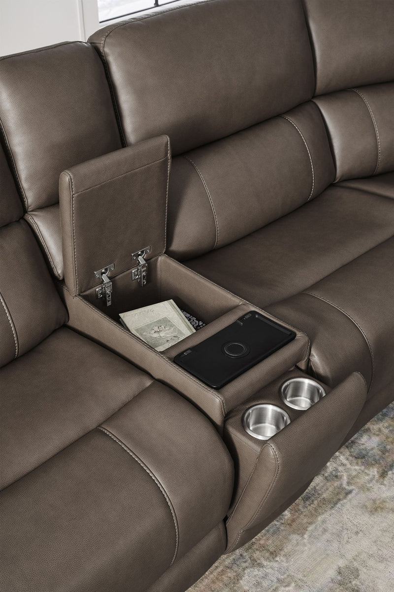 Hancock - Zero Gravity Power Reclining Sectional With Power Adjustable Headrests - R&R Furniture Gallery (Fountain Valley, CA)