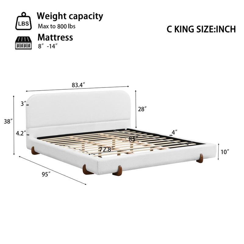 Elegant Upholstered Bed Frame - R&R Furniture Gallery (Fountain Valley, CA)
