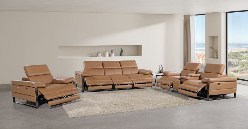 1246 - Modular Power Triple Reclining Sofa, Console Loveseat, And Chair Set With Power Headrests