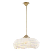 Biddeford 5-light beaded pendant light by Uttermost featuring white beaded details and elegant pendant lighting design.