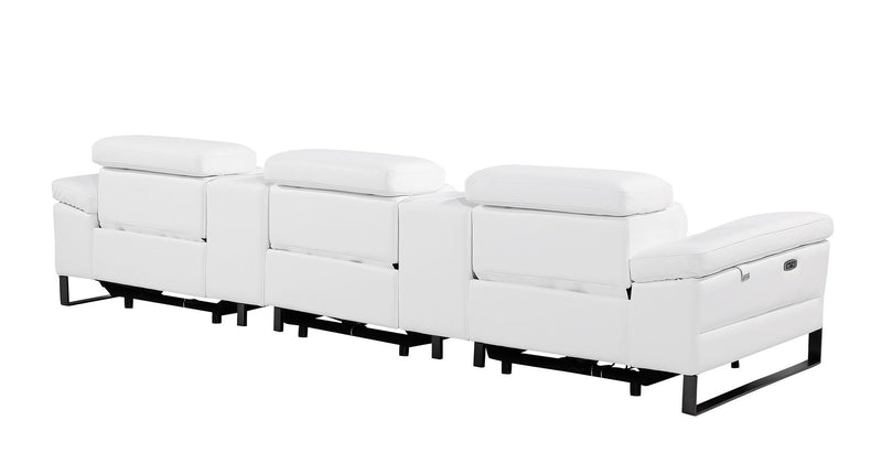 1246 - Modular Power Triple Reclining Dual Console Sofa With Power Reclining Headrests