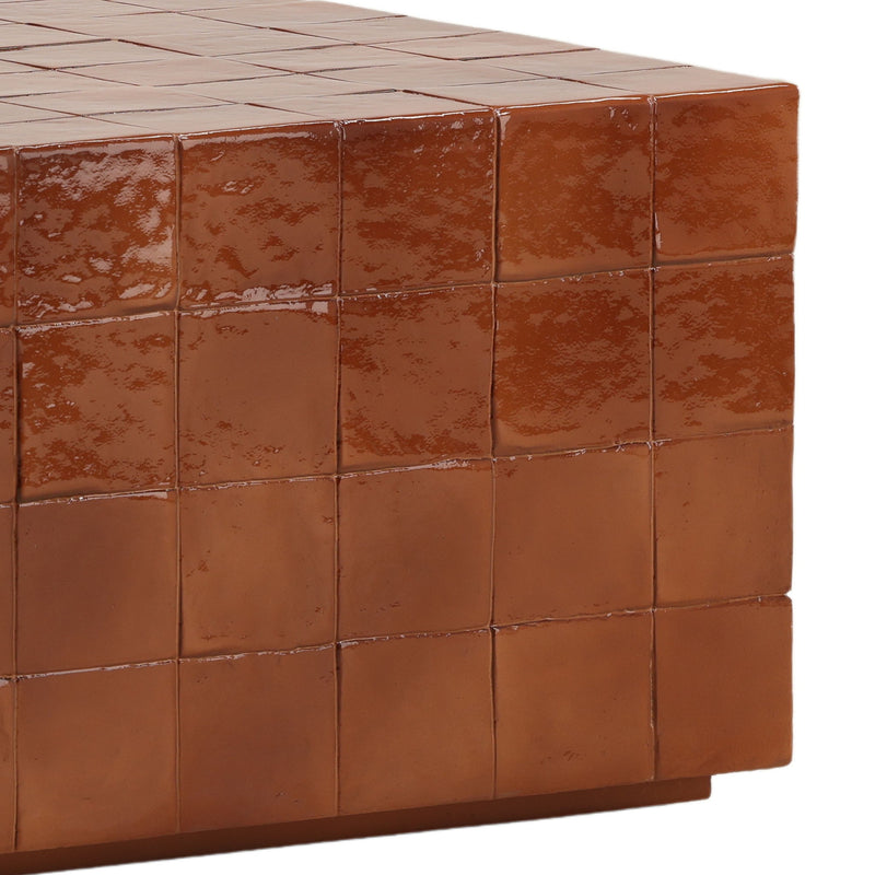 Denslow - Outdoor Coffee Table - Glossy Rust