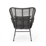 Modern Aesthetic Outdoor Rattan Accent Chair With Metal Legs - R&R Furniture Gallery (Fountain Valley, CA)