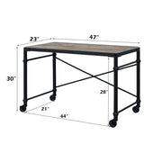 Oklarth - Writing Desk - Rustic Oak & Black - R&R Furniture Gallery (Fountain Valley, CA)