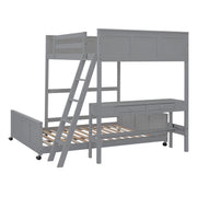 Full Over Full Bunk Bed With Desk - R&R Furniture Gallery (Fountain Valley, CA)