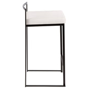 Lumi Source Fuji contemporary stackable counter stools with sleek design, featuring wooden seats and metal legs in a modern style.