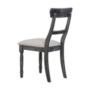 Leventis - Side Chair (Set of 2) - Light Brown Linen & Weathered Gray - R&R Furniture Gallery (Fountain Valley, CA)