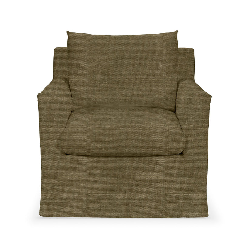 Classic Home Cassiano swivel chair with cushioned seat and backrest, featuring a sleek, modern design in neutral upholstery.