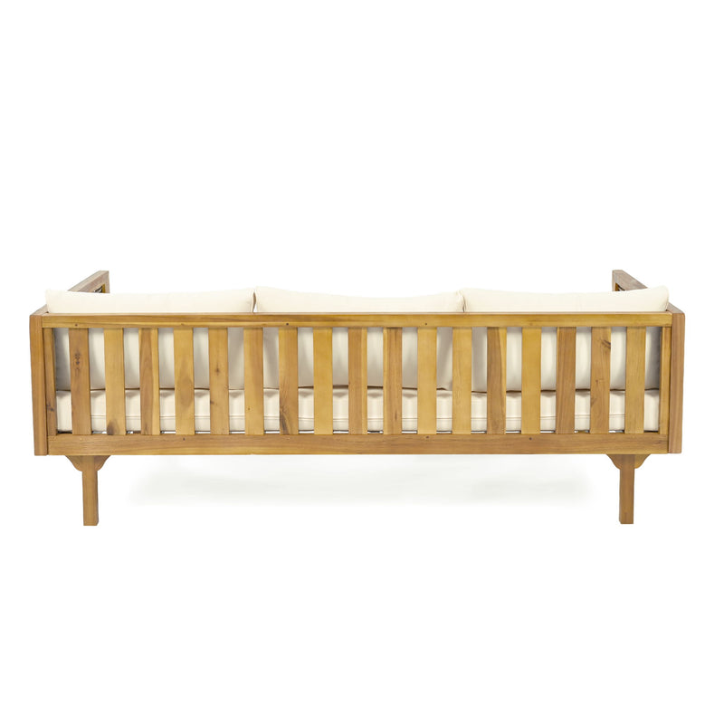 Claremont - 3 Seater Daybed Teak Acacia Wood Water Resistant Cushions - R&R Furniture Gallery (Fountain Valley, CA)