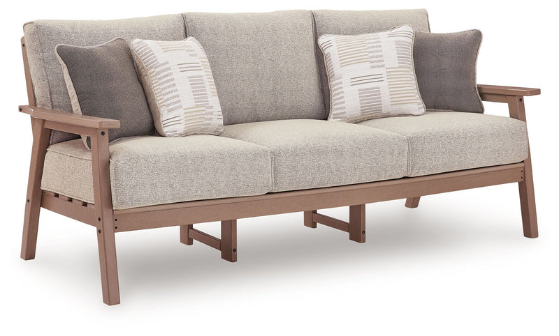 Grover Beach - Sofa With Cushion - Driftwood - R&R Furniture Gallery (Fountain Valley, CA)