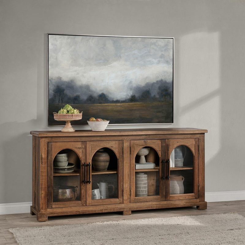 Zion - Wood 4 Door Cabinet - Natural - R&R Furniture Gallery (Fountain Valley, CA)