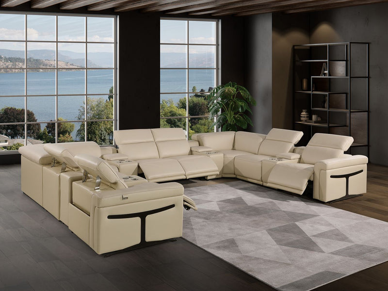 1126 - 12-Piece U-Shaped Sectional Sofa In With 4 Power Recliners & Power Headrests