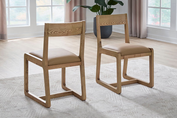 Tanner Dining Chair - Flaxen/Cam Tan
