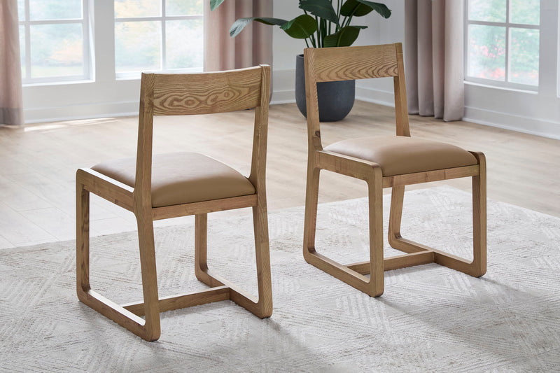 Tanner Dining Chair - Flaxen/Cam Tan