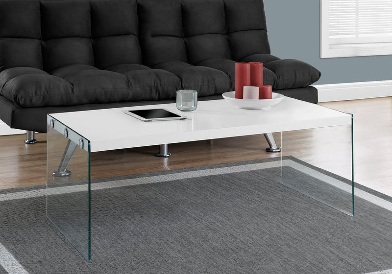 Coffee Table Rectangular For Living Room Clear Tempered Glass - R&R Furniture Gallery (Fountain Valley, CA)