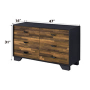 Eos - Dresser - Walnut & Black - R&R Furniture Gallery (Fountain Valley, CA)