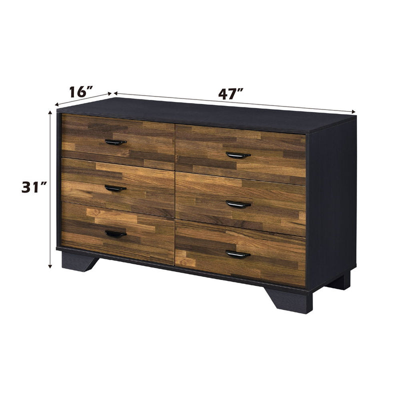 Eos - Dresser - Walnut & Black - R&R Furniture Gallery (Fountain Valley, CA)