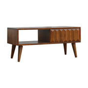 Prism Sliding Media Unit - Chestnut - R&R Furniture Gallery (Fountain Valley, CA)