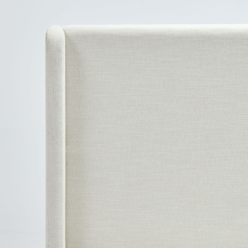 Carmen - Full Size Upholstered Wingback Bed - Ivory