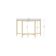 Bordeaux - Console Table - White / Gold - R&R Furniture Gallery (Fountain Valley, CA)