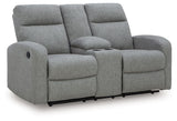 Gauntlet - Double Recline Loveseat With Console - Sterling - R&R Furniture Gallery (Fountain Valley, CA)