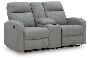 Gauntlet - Double Recline Loveseat With Console - Sterling - R&R Furniture Gallery (Fountain Valley, CA)