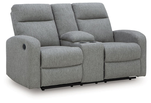 Gauntlet - Double Recline Loveseat With Console - Sterling - R&R Furniture Gallery (Fountain Valley, CA)