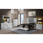 Moon - Marble Mirror With LED - White - R&R Furniture Gallery (Fountain Valley, CA)